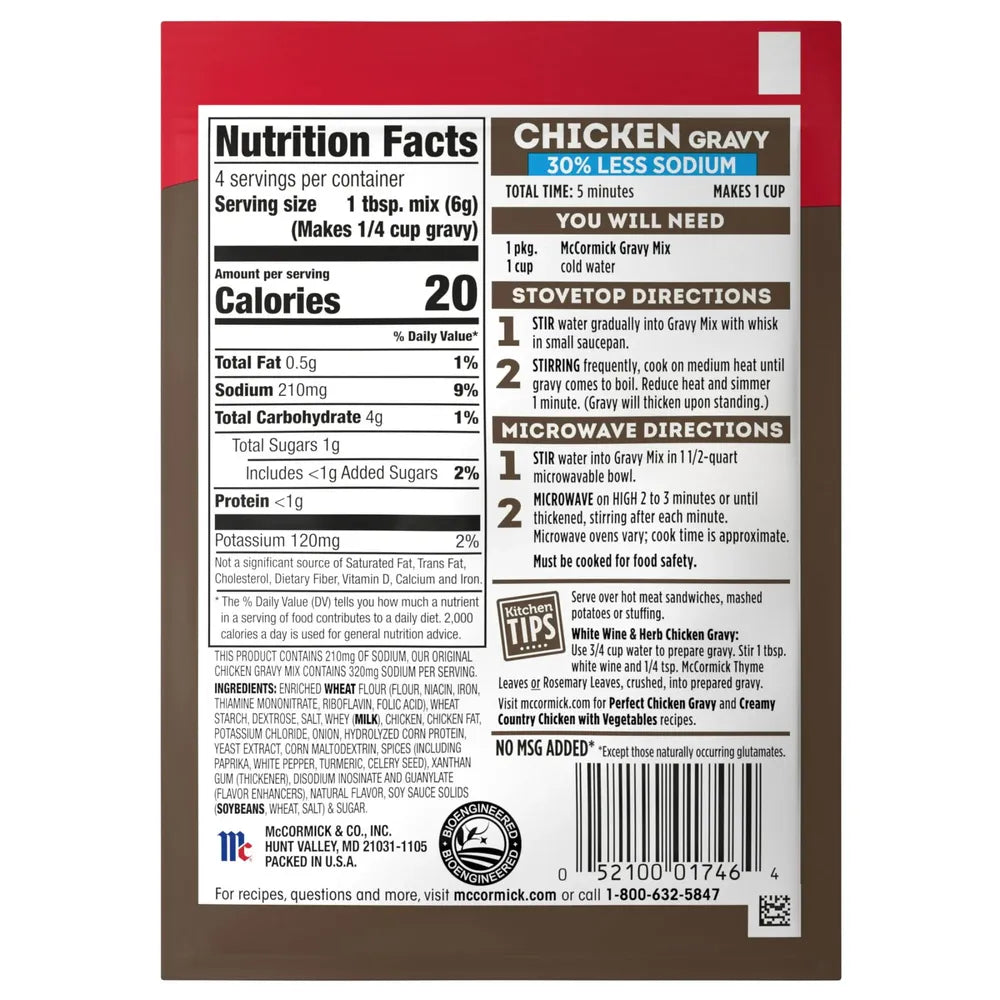 Mccormick Chicken Gravy Mix 0.87 Oz (Pack Of 12)