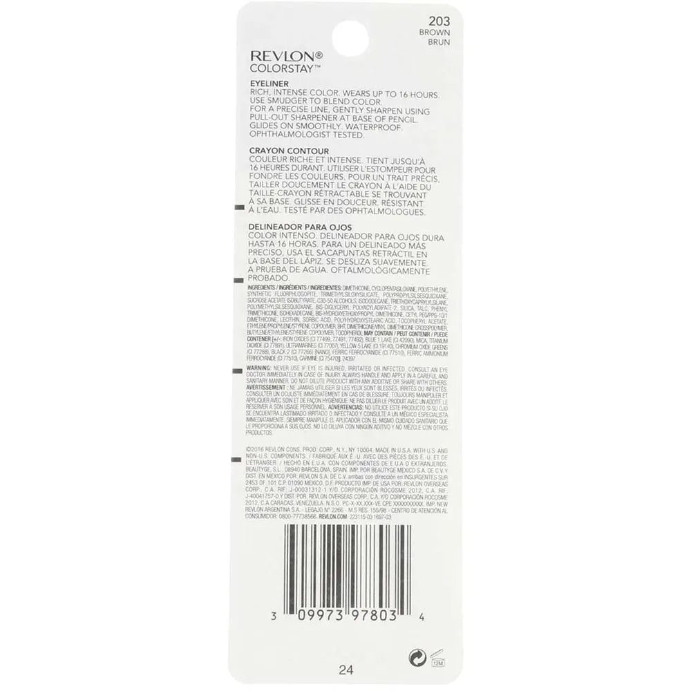 Revlon Colorstay Waterproof Eyeliner Brown 1 Ea 0.01Oz (Pack Of 72)