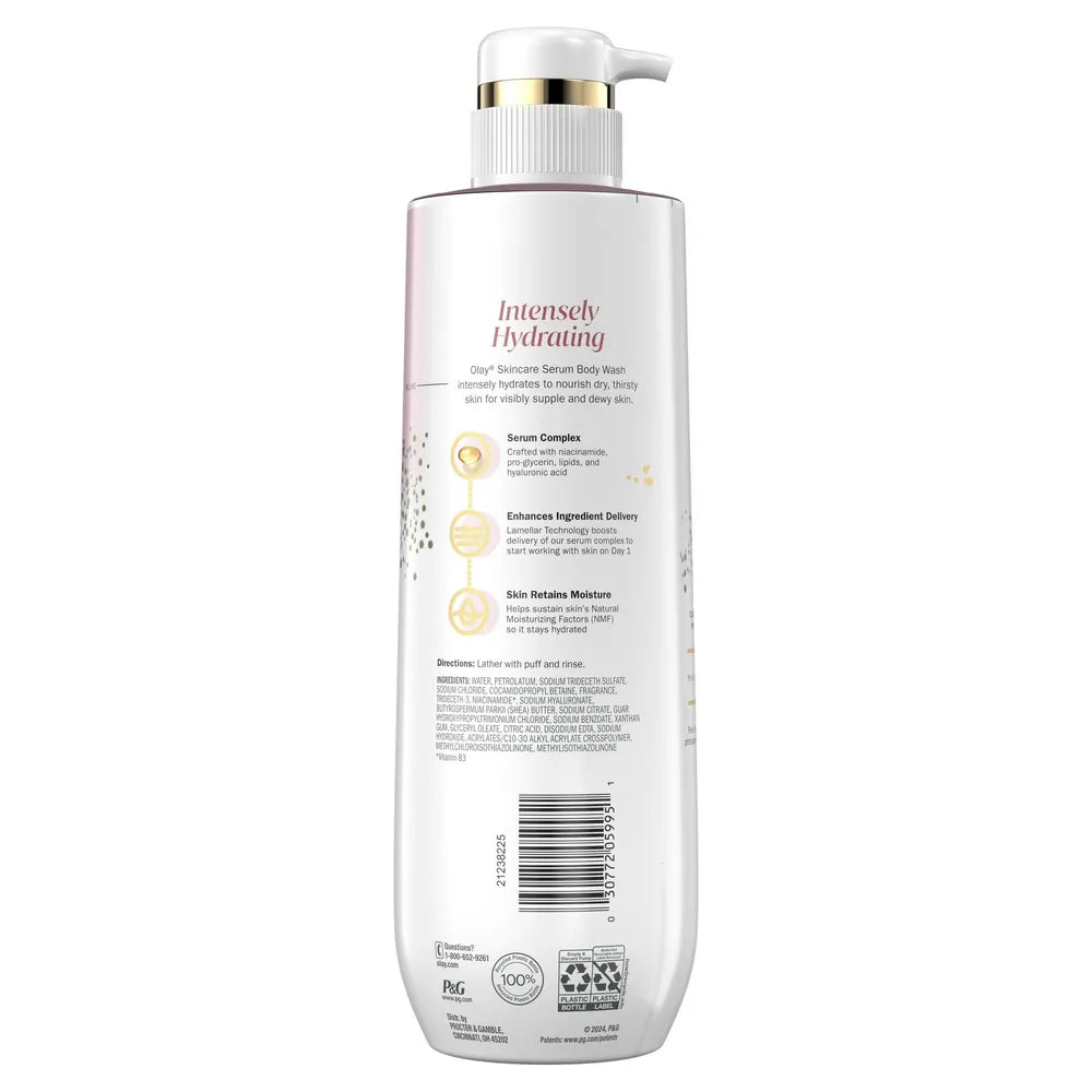 Olay Cleansing & Nourishing Body Wash with Hyaluronic Acid 20 Oz (Pack of 4)