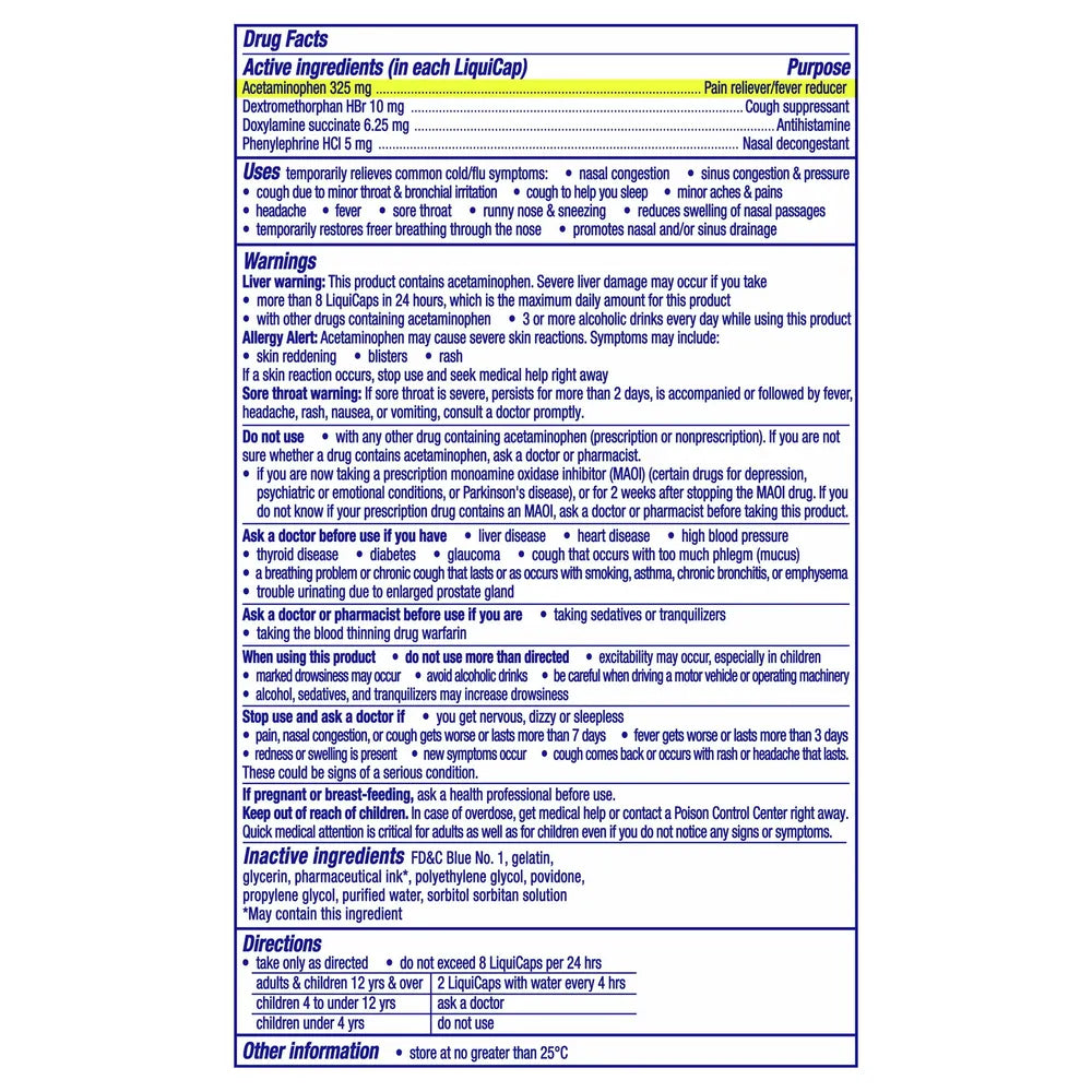 NyQuil LiquiCaps Severe Cold & Flu ? 24 Count 1.6oz (Pack of 24)