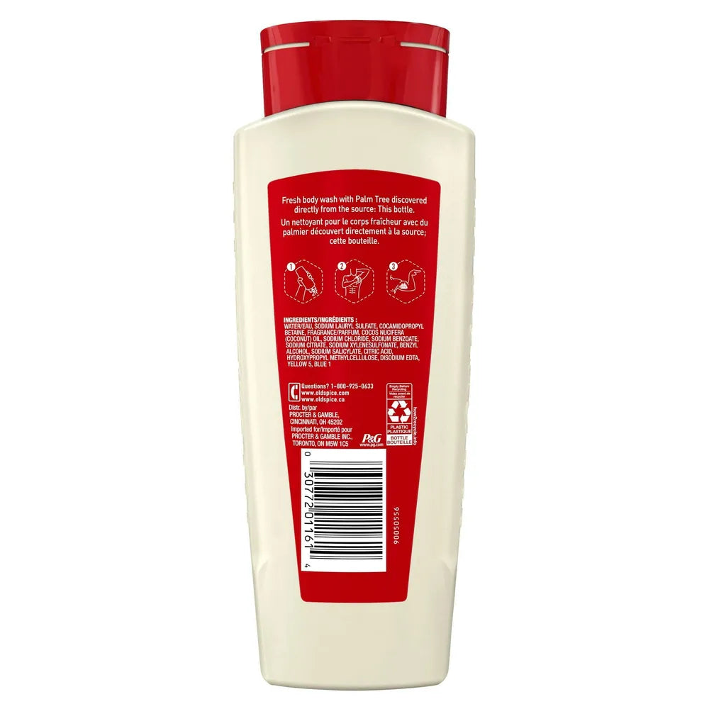 Old Spice Body Wash Fiji with Palm Tree 18 Fl Oz (Pack of 4)