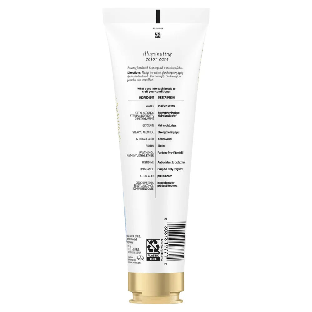 Pantene PRO-V Nutrient Blends illuminating color care conditioner with biotin 8 Oz (Pack of 12)
