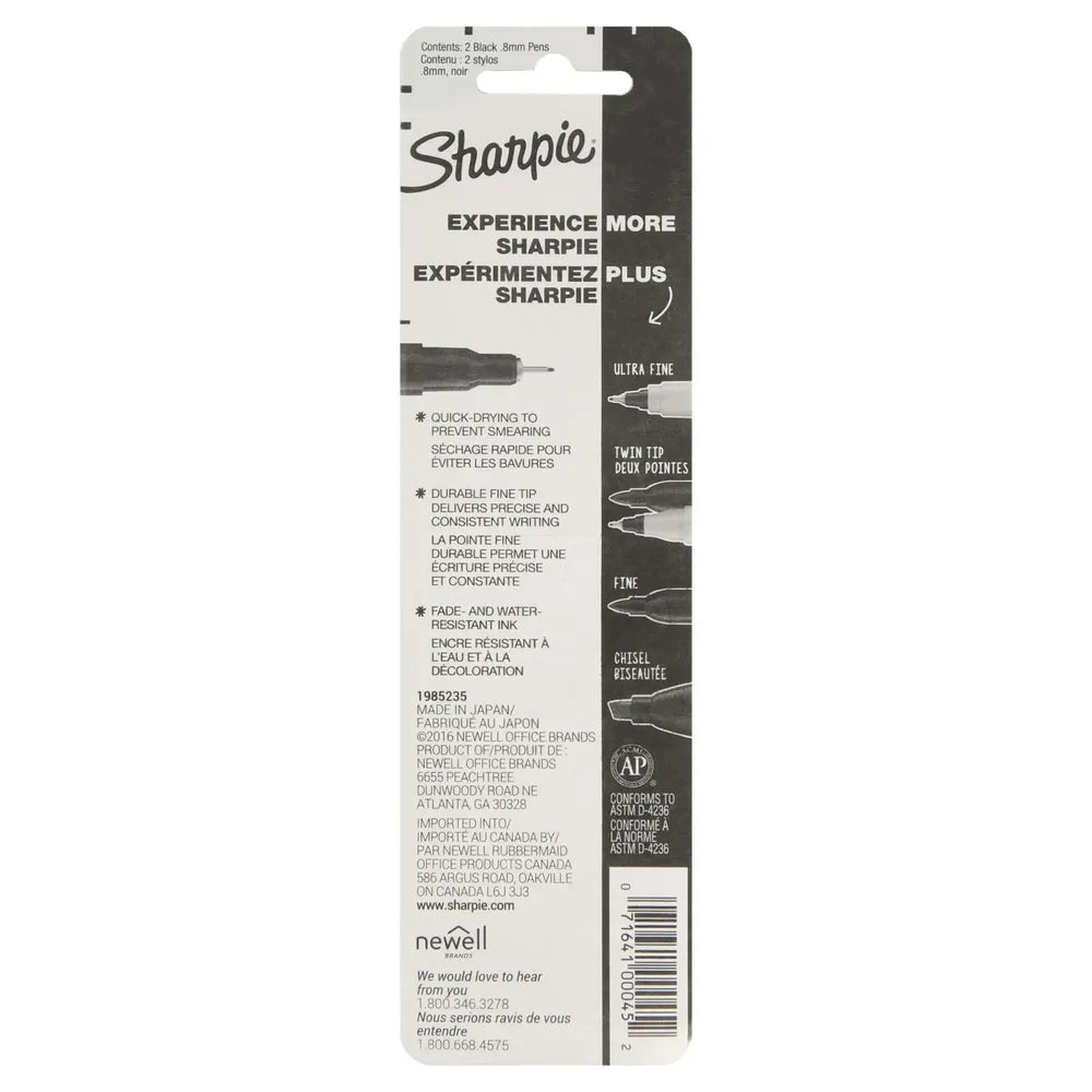 Sharpie Pens Felt Tip Pens Fine Point Black 0.704oz (Pack of 48)