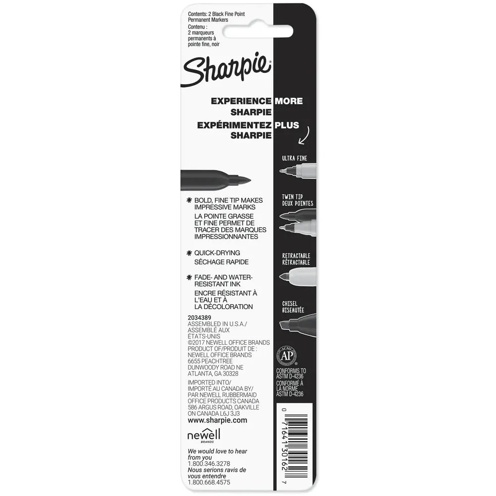 Sharpie Fine Point Permanent Markers 30162Pp2 Black Markers 0.32oz (Pack of 144)
