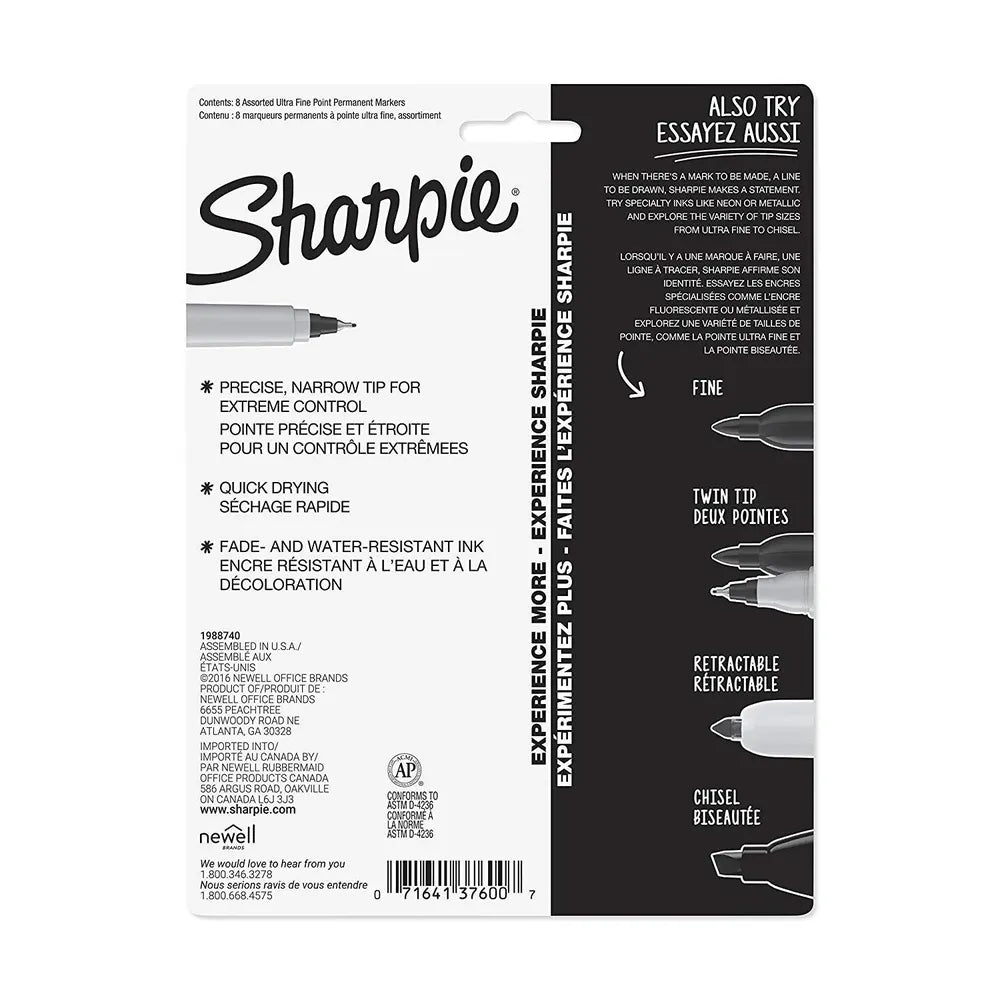 Sharpie Ultra Fine Point Permanent Marker Assorted 1.44oz (Pack of 48)