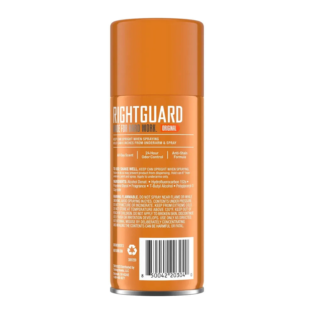 Right Guard Sport Deodorant Aerosol Original 8.5Oz (Pack of 12)