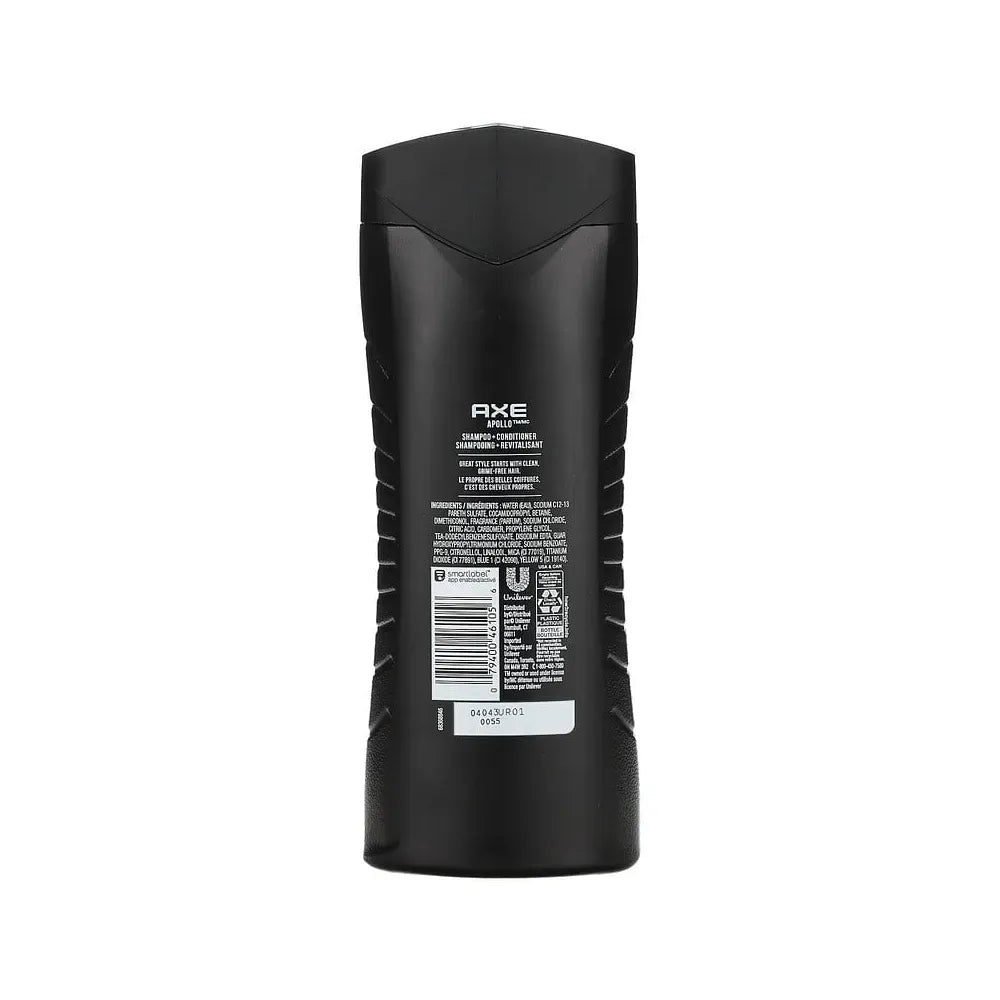 AXE 2 in 1 Apollo Sage Cedarwood Scent Shampoo and Conditioner 16Oz (Pack of 4)