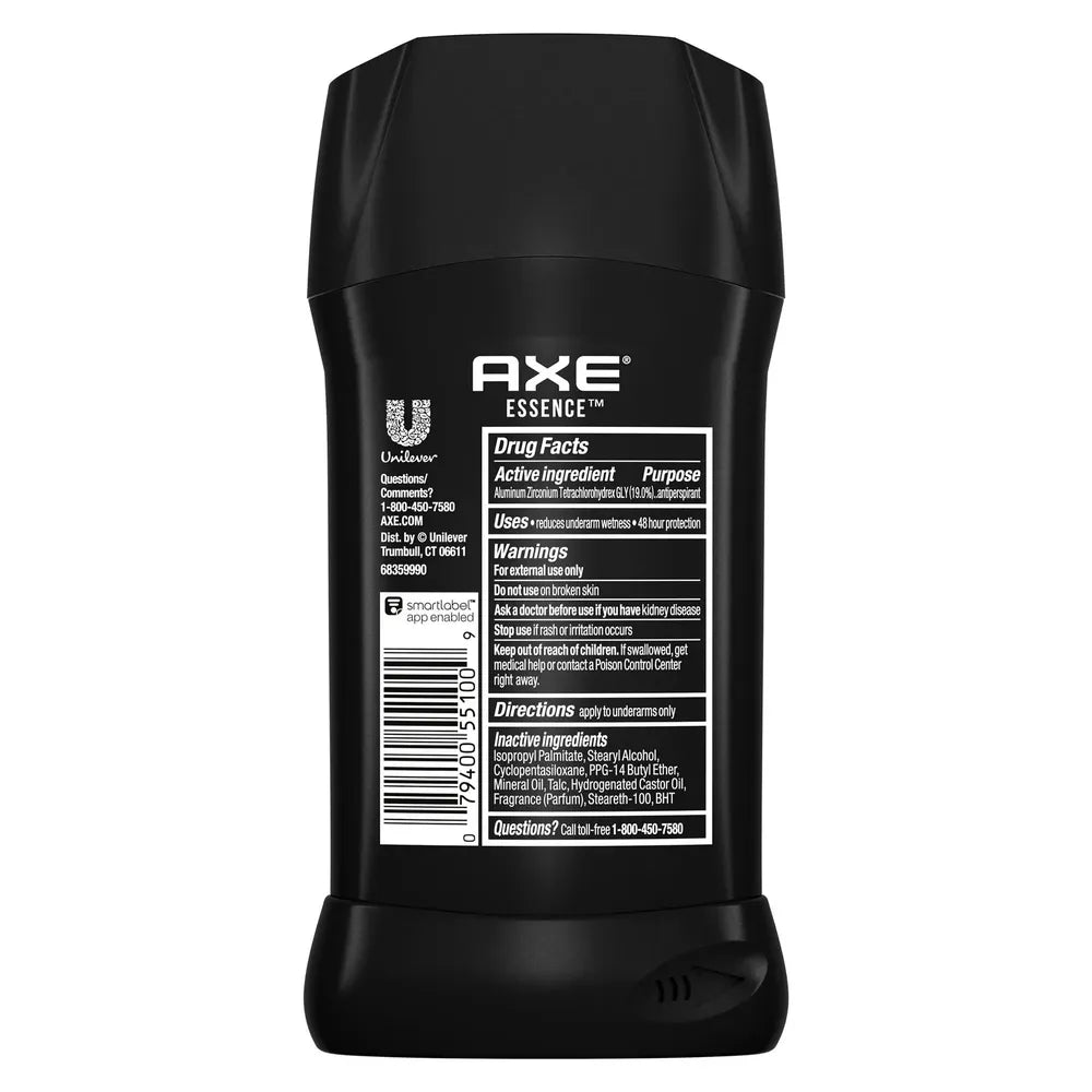Axe Dry Gel Anti-Perspirant And Deodorant Invisible Solid Essence2.7Oz (Pack of 12)