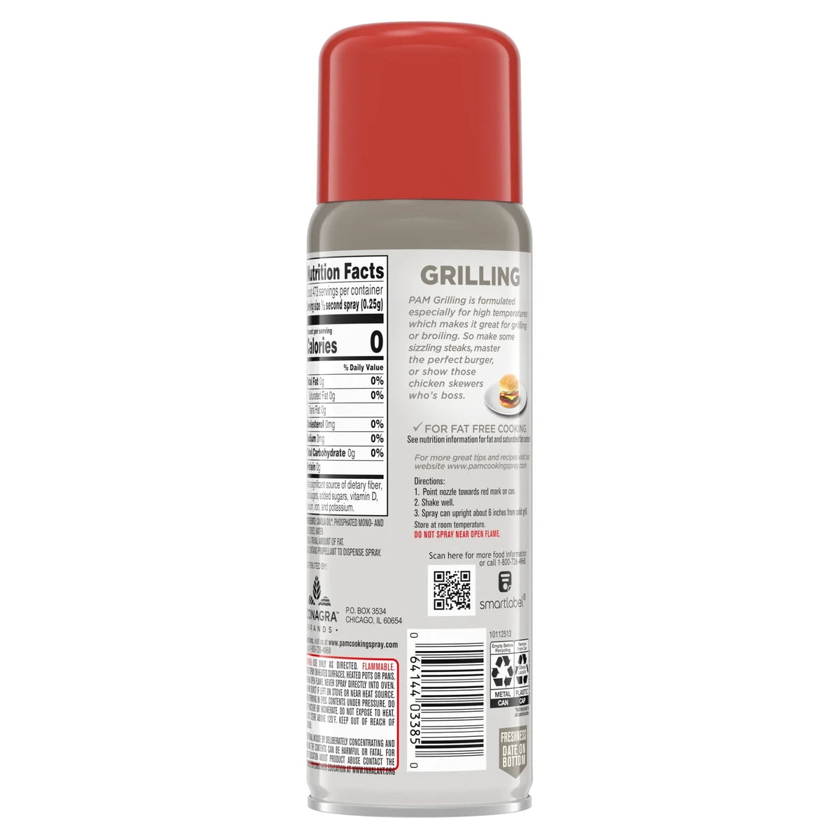 Pam Cooking Spray for Grilling 5Oz (Pack of 12)