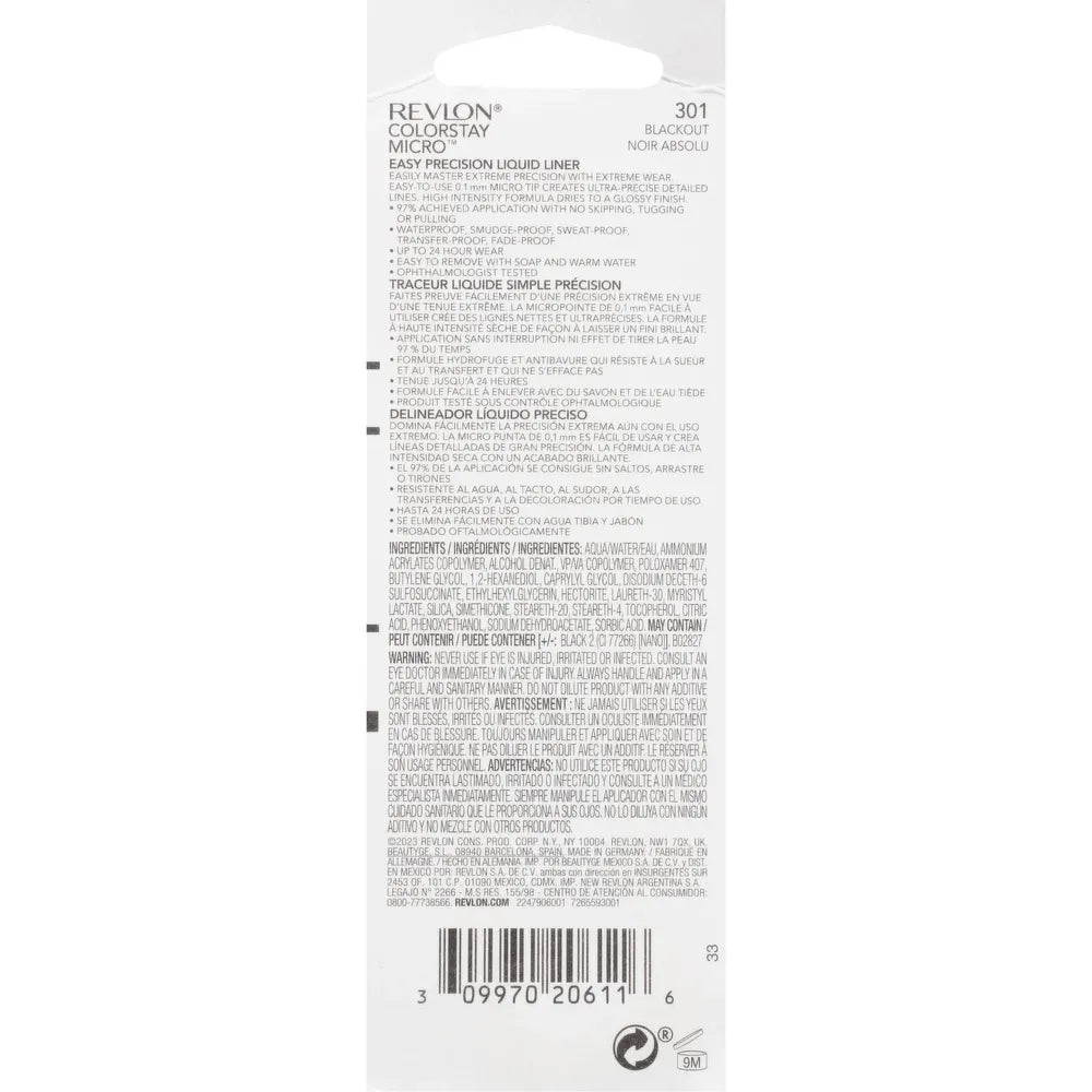 Revlon Colorstay Micro Liquid Eyeliner Black 0.057Oz (Pack Of 72)