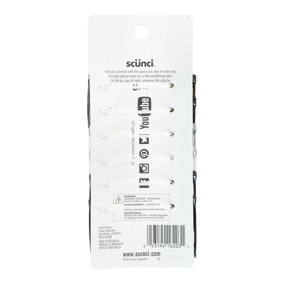 Scunci Effortless Beauty Side Hair Combs Assorted 4.64Oz (Pack of 48)