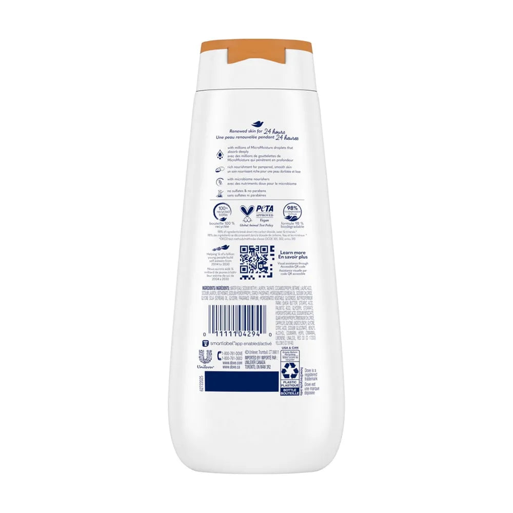 Dove Pampering Body Wash Shea Butter & Vanilla 11 oz (Pack of 6)