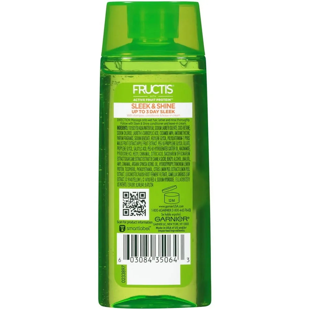 Garnier Fructis Sleek & Shine Shampoo 3 oz (Pack of 24)