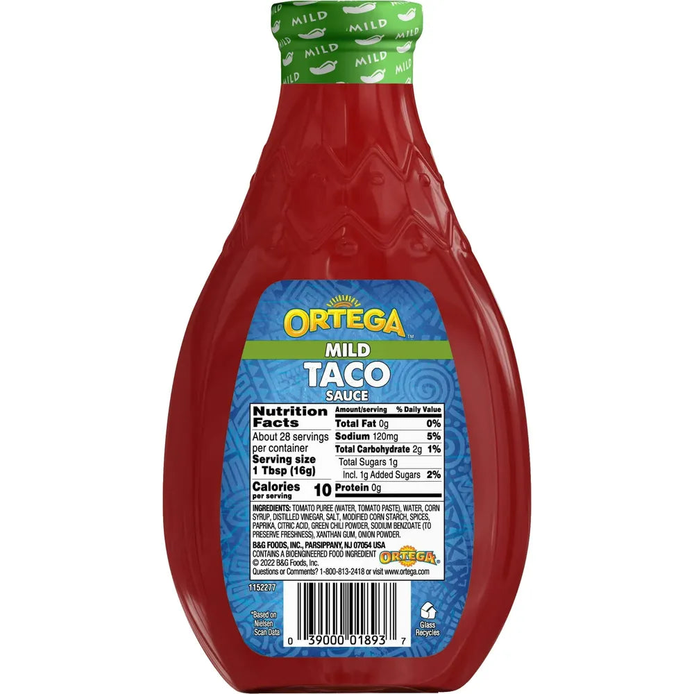 Ortega Thick & Smooth Taco Sauce Mild 16 oz (Pack of 12)