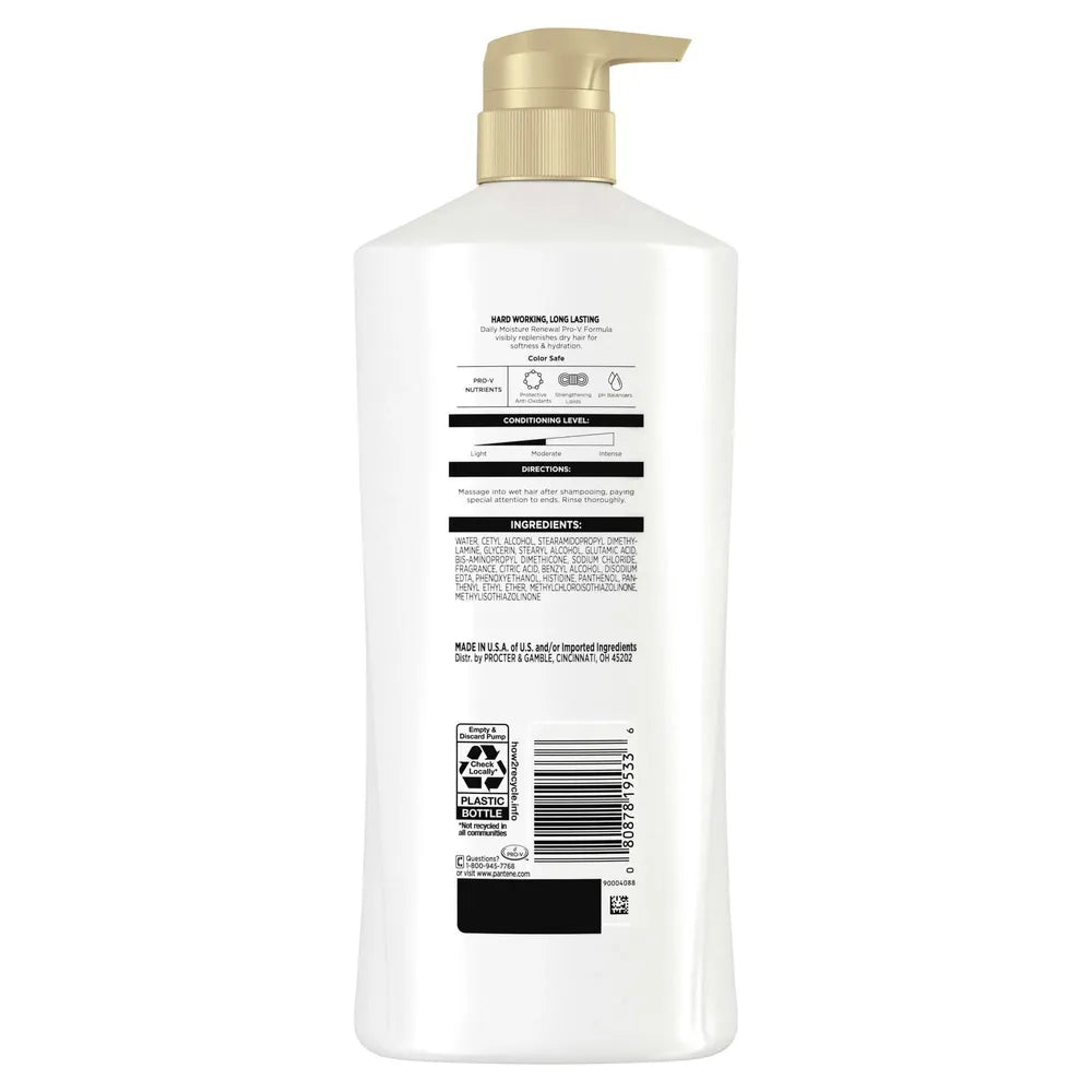 Pantene Daily Moisture Renewal Conditioner Pump 25.1 Fl Oz (Pack of 4)