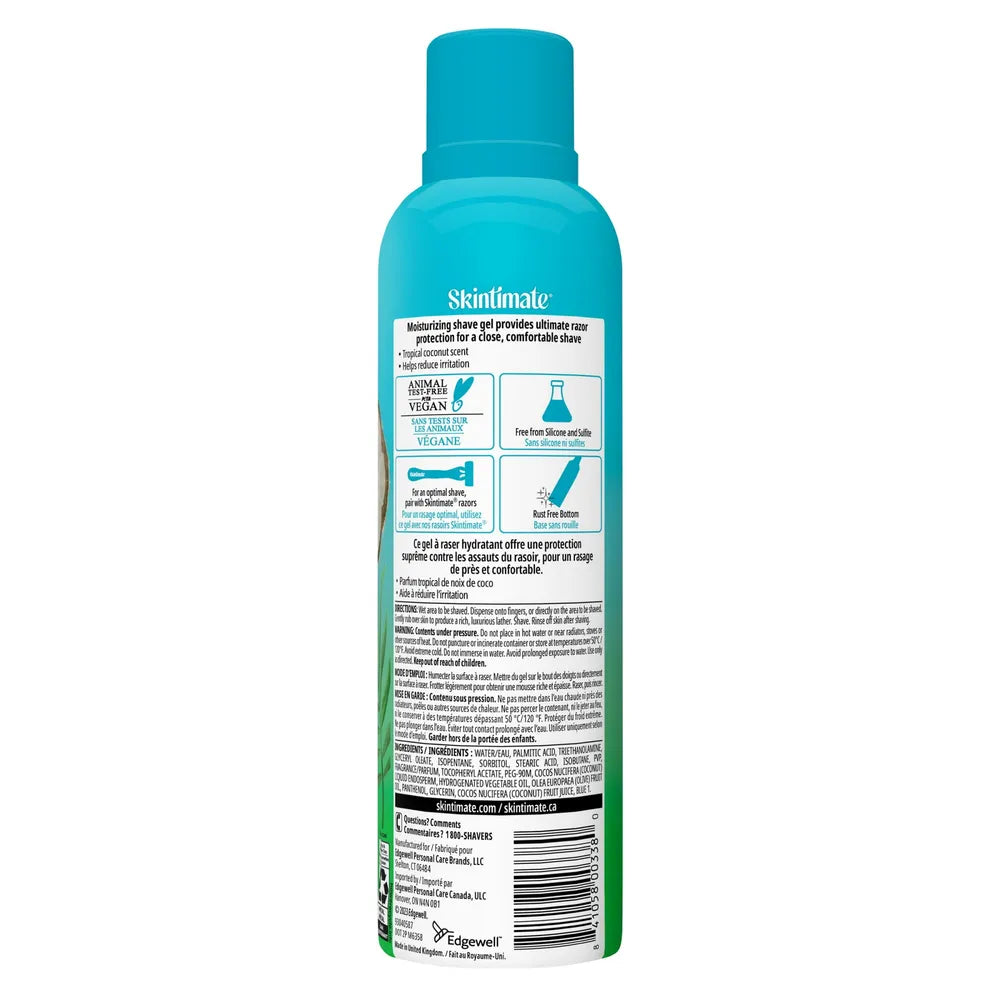 Skintimate Shave Gel Coconut 7 oz (Pack of 6)