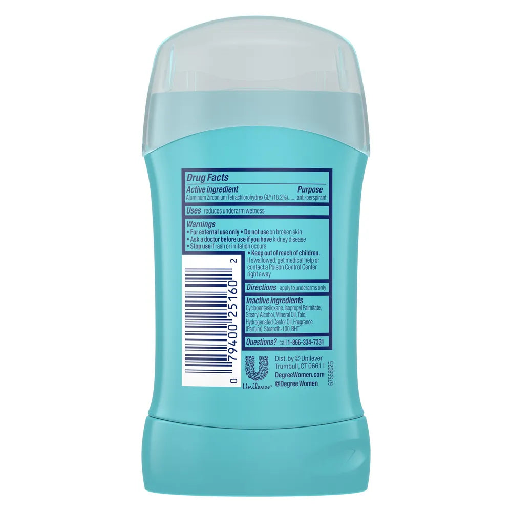 Degree Anti-Perspirant And Deodorant Invisible Solid For Women Shower Clean1.6Oz (Pack of 12)