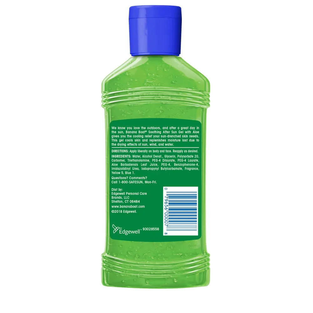 Banana Boat Burn Relief Soothing Aloe After Sun Gel 8Oz (Pack of 12)