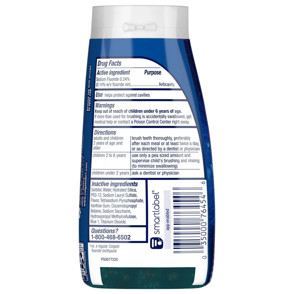 Colgate Maxfresh Fluoride Toothpaste With Mini Breath Strips Whitening Cool Mint 4.6Oz (Pack of 12)