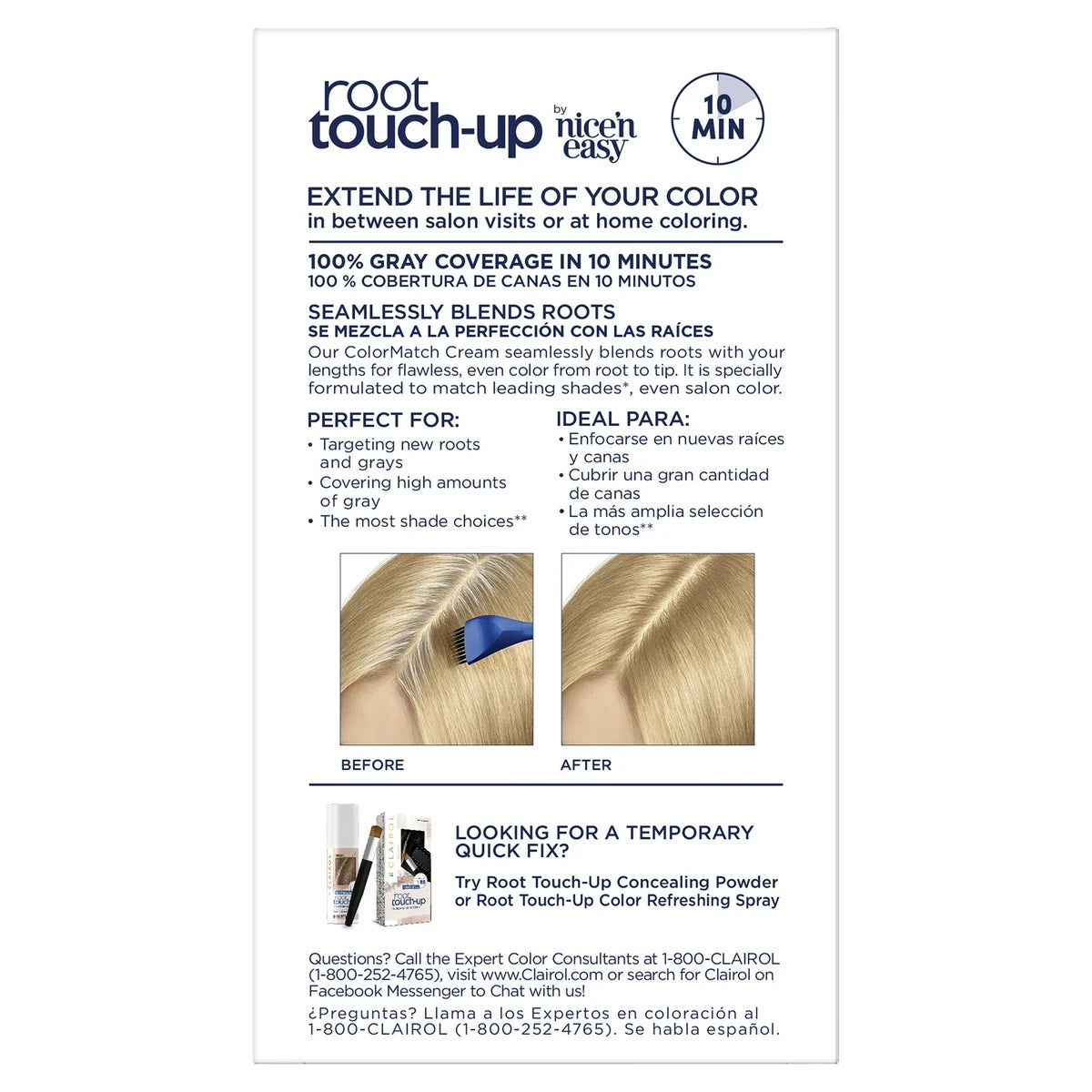 Clairol Nice & Easy Root Touch Up Permanent Hair Color Creme 9 Matches Light Blonde Shades 6.26oz (Pack of 12)
