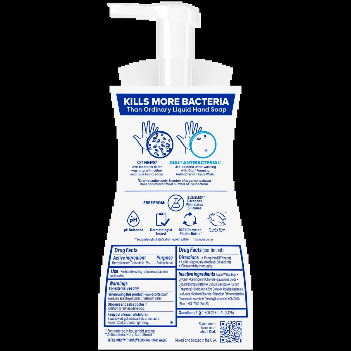 Dial Complete Foaming Antibacterial Hand Wash White Tea7.5Oz (Pack of 6)