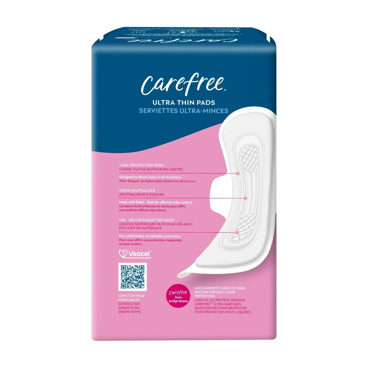 Carefree Ultra Thin Super/Long Pads with Wings 11.99oz (Pack of 3)