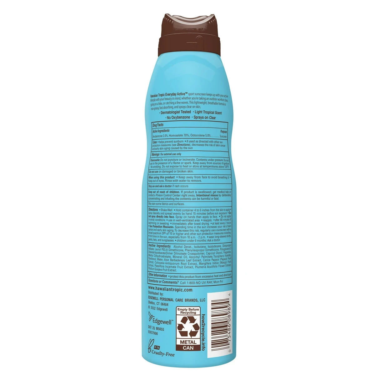 Hawaiian Tropic Everyday Active Clear Spray Sunscreen SPF 30 6Oz (Pack of 12)