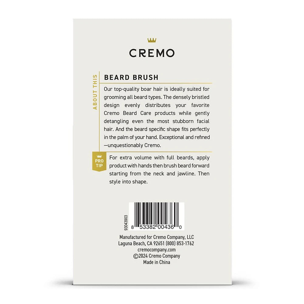 Cremo Premium Beard Brush with Wood Handle - Shaping & Styling - 1ct 16Oz (Pack of 12)