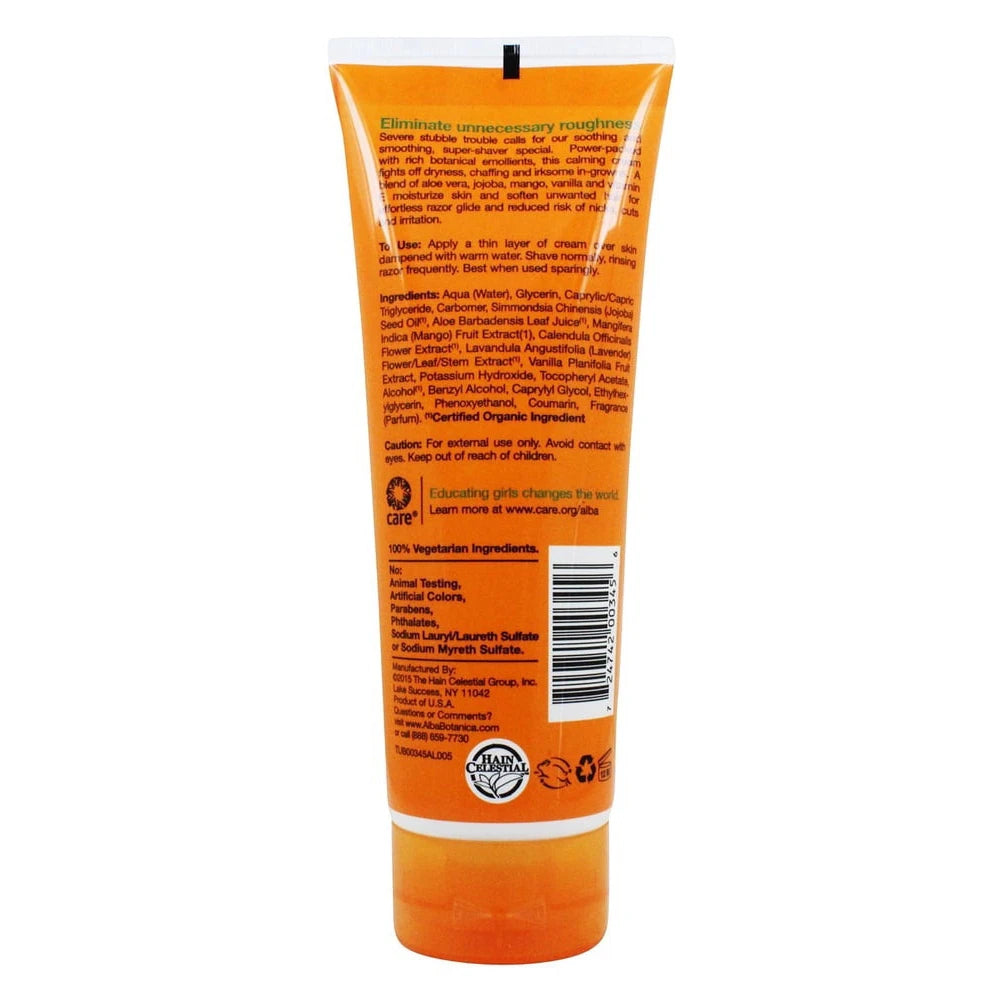 Hain Celestial Group Alba Botanica Very Emollient Cream Shave 8Oz (Pack of 12)