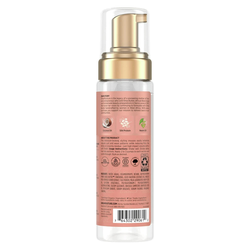 SheaMoisture Coconut and Hibiscus Frizz-Free Curl Mousse - 7.5 fl Oz (Pack of 12)