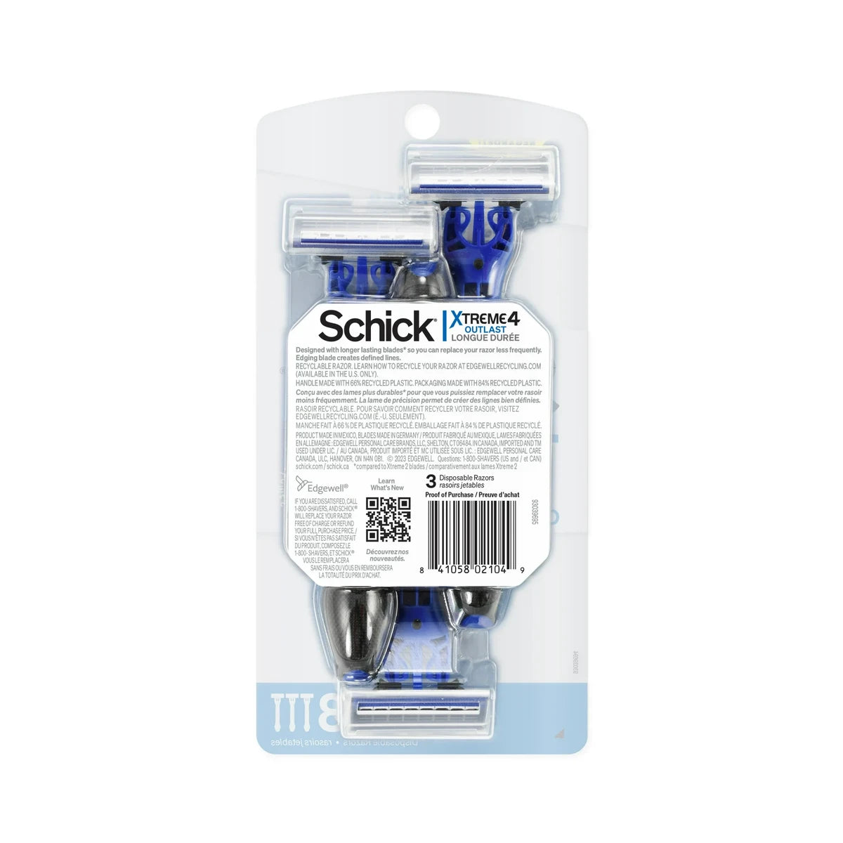 Schick Xtreme4 Mens Disposable Razor 2.72oz (Pack of 12)