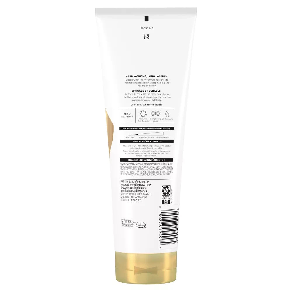 Pantene Pro-V Classic Clean Conditioner, Shine Enhancing, 10.4 fl oz (Pack of 12)