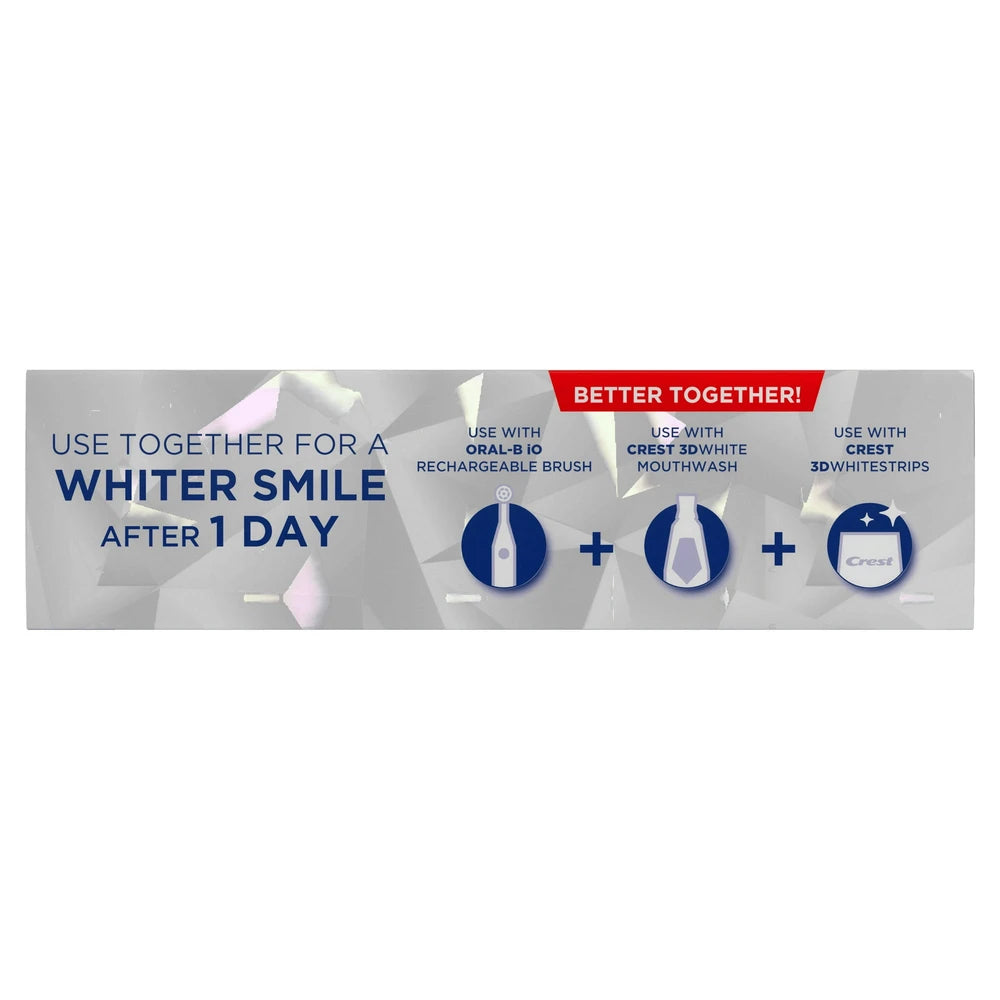 Crest 3D White Brilliance Vibrant Toothpaste - Peppermint - 4.6 Oz(Pack of 12)