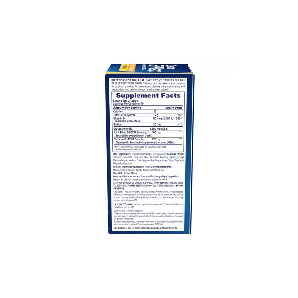 Osteo Bi-Flex Triple Strength & Vitamin D Joint Health Tablets - 80ct 24 Oz (Pack of 12)