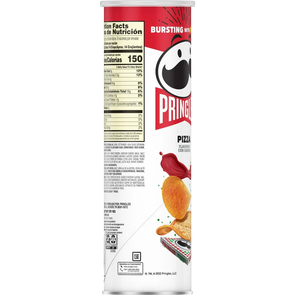 Pringles Pizza Potato Crisps Chips Lunch Snacks 5.5 Oz (Pack of 14)