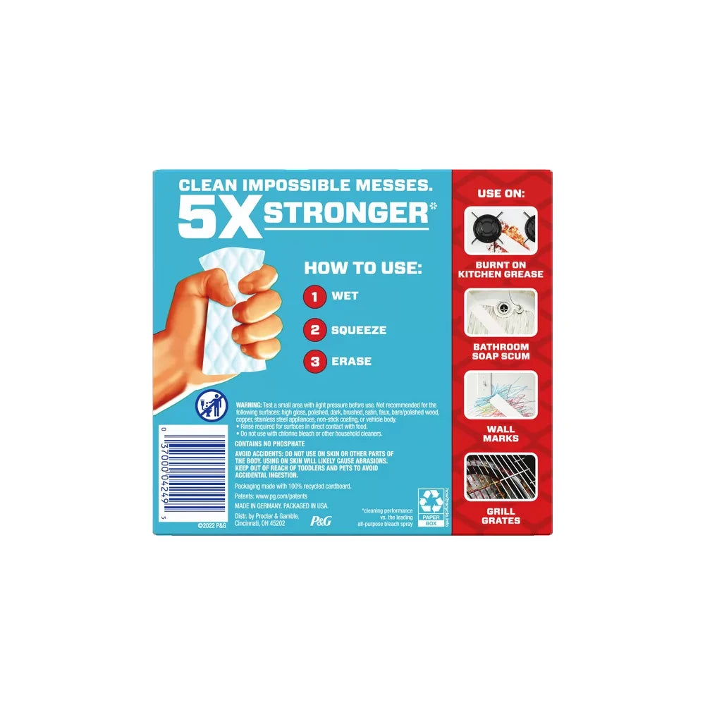 Mr. Clean Magic Eraser Extra Durable Cleaning Pads With Durafoam 2 Ct 0.8Oz (Pack Of 16)
