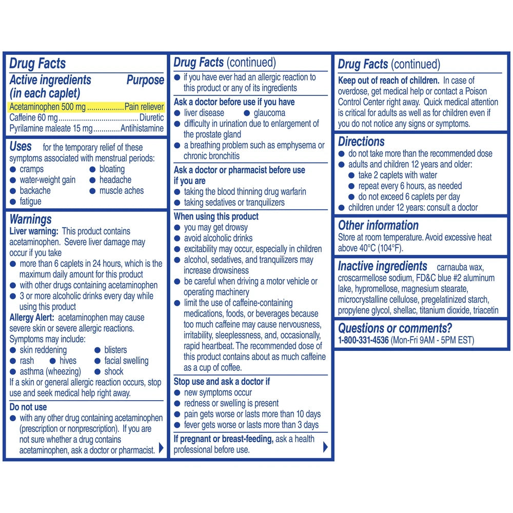 Midol Menstrual Symptom Relief Tablets - Acetaminophen - 40ct (Pack of 24)