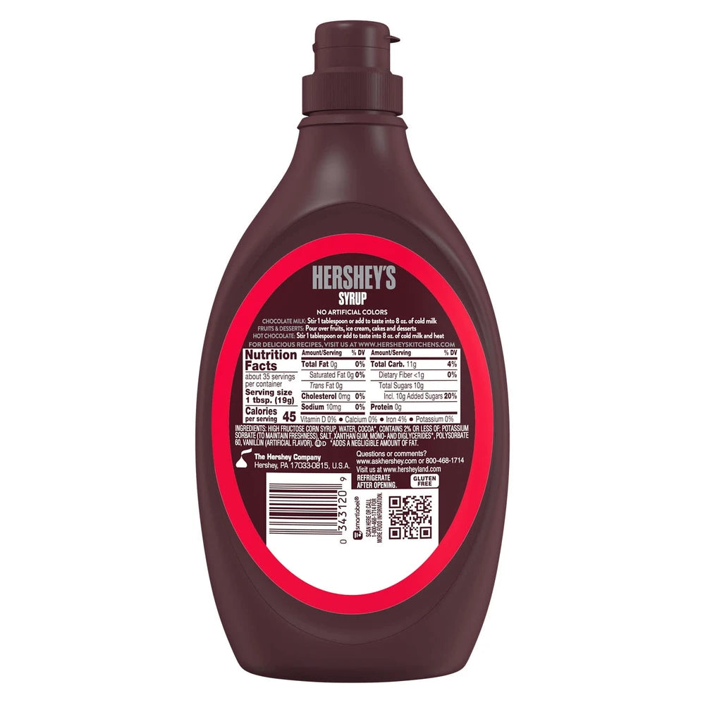 Hershey s Chocolate Syrup Bottle 24 Oz (Pack of 24)