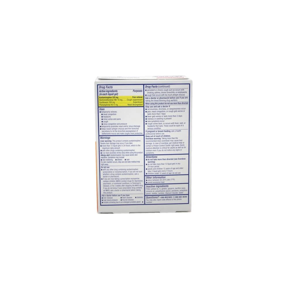 Mucinex Max Strength Sinus & Cough Medicine - Tablets - 20Ct 0.08 Oz (Pack Of 24)