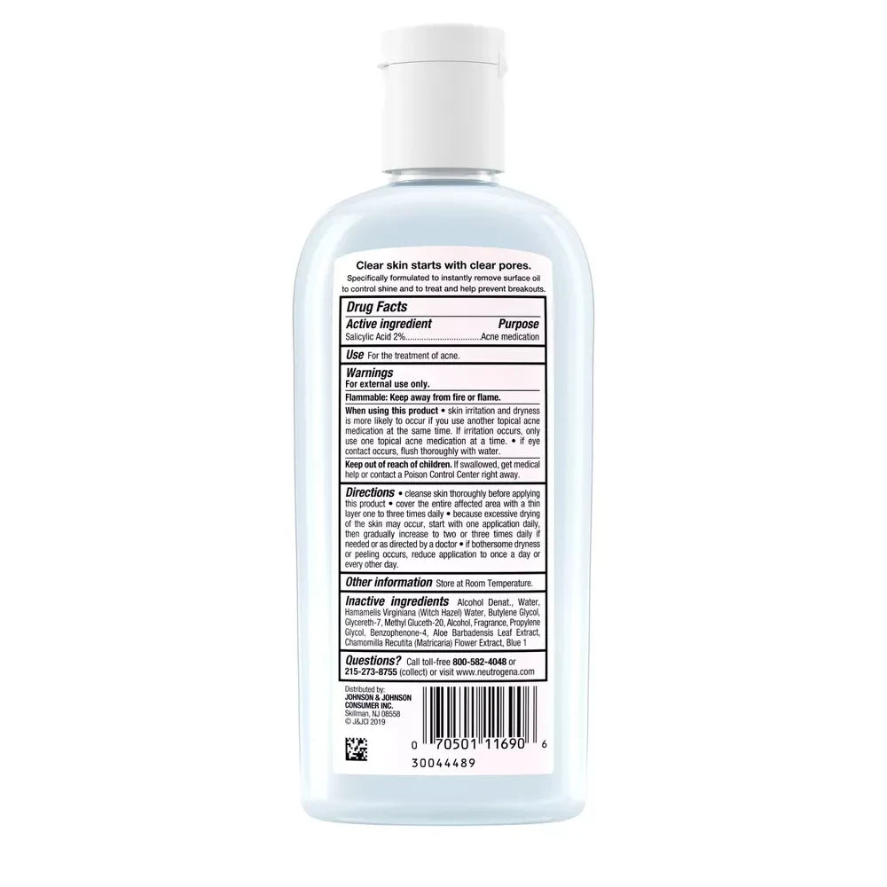 Neutrogena Clear Pore Oil-Eliminating Astringent with Salicylic Acid, Pore Clear 8 Oz (Pack of 24)