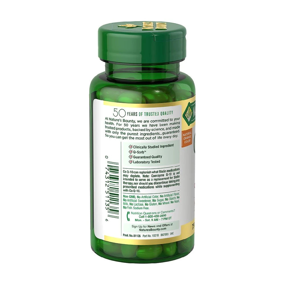 Nature's Bounty Q-Sorb Co Q-10 100 Mg., 75 Softgels (Pack of 24)
