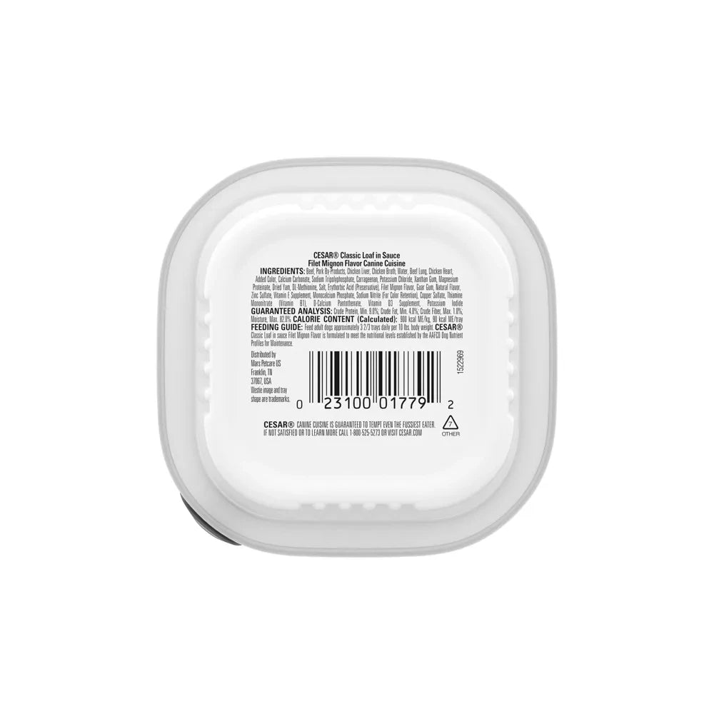 Cesar Select Filet Mignon 3.5 Oz (Pack of 24)