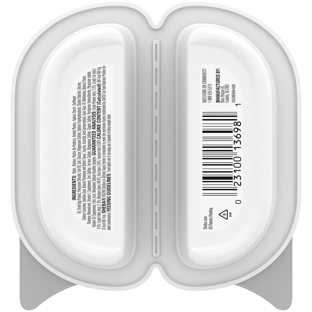 Sheba Perfect Portions Bistro Adult Wet Cat Food Chicken in Alfredo Sauce Entre 2.6 Oz (Pack of 24)