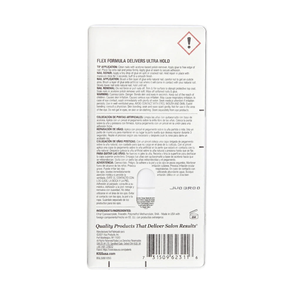 Kiss Powerflex Brush-On Nail Glue - 0.17 Oz (Pack Of 36)