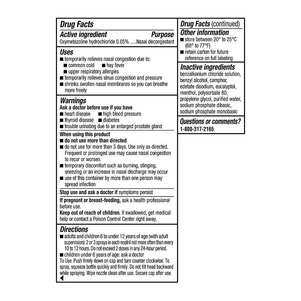 Afrin Severe Congestion, Nasal Spray - 0.5 fl Oz (Pack of 36)