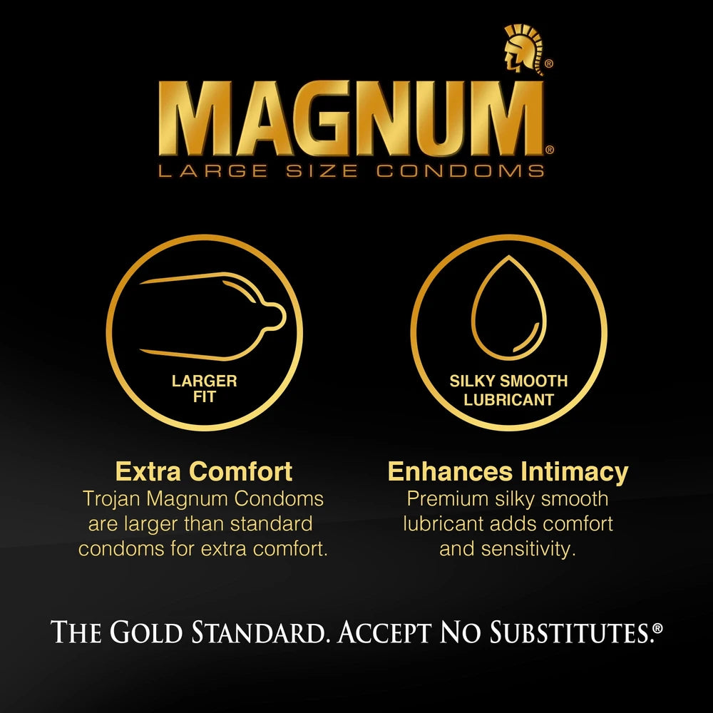 MAGNUM Thin Condoms 3ct (Pack of 48)