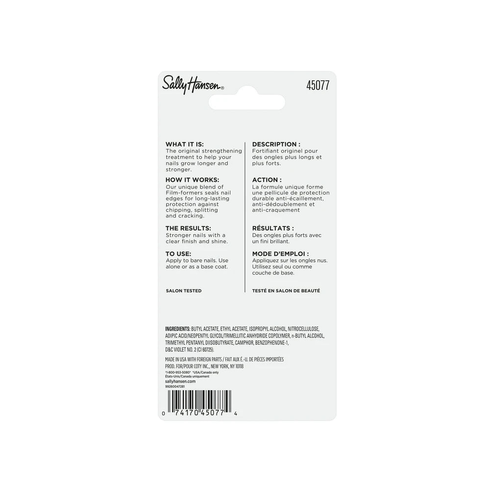 Sally Hansen Hard as Nails Strength Treatment Clear Nail Treatment 0.45 Oz (Pack of 48)