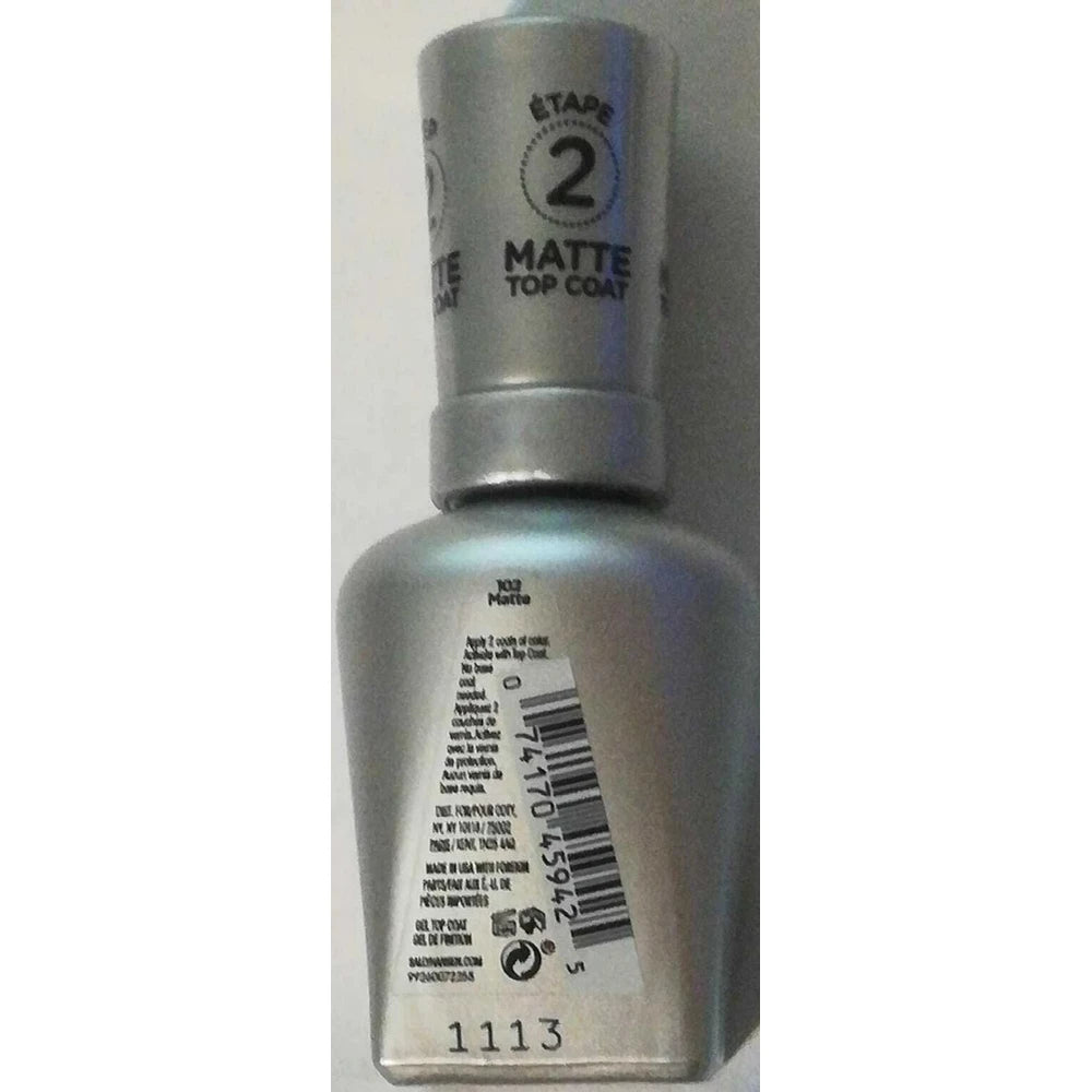 Sally Hansen Miracle Gel Nail Polish - 102 Matte Top Coat - 0.5 fl Oz (Pack of 72)