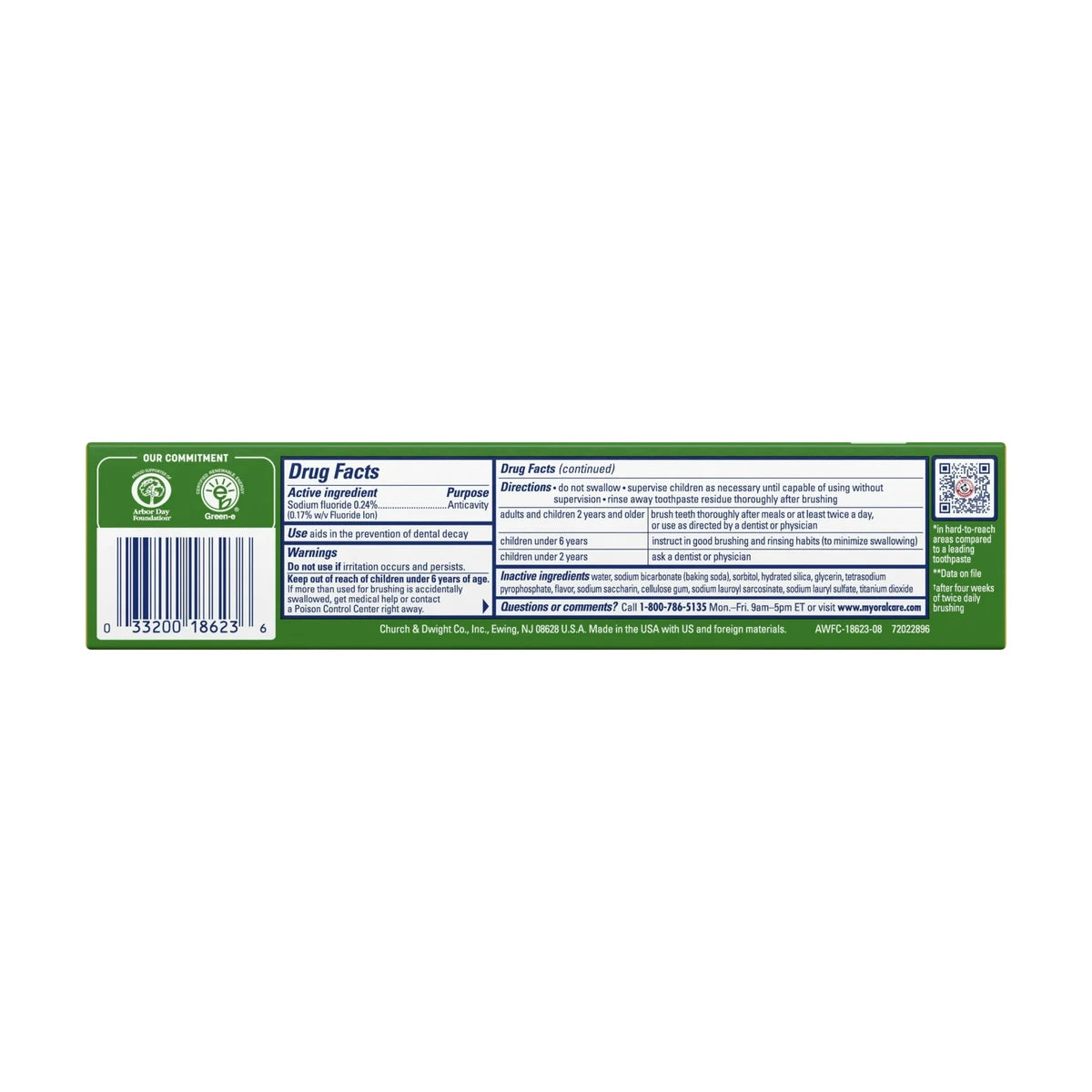 Arm & Hammer Advance White Breath Freshening Winter Mint Toothpaste 6Oz (Pack of 12)