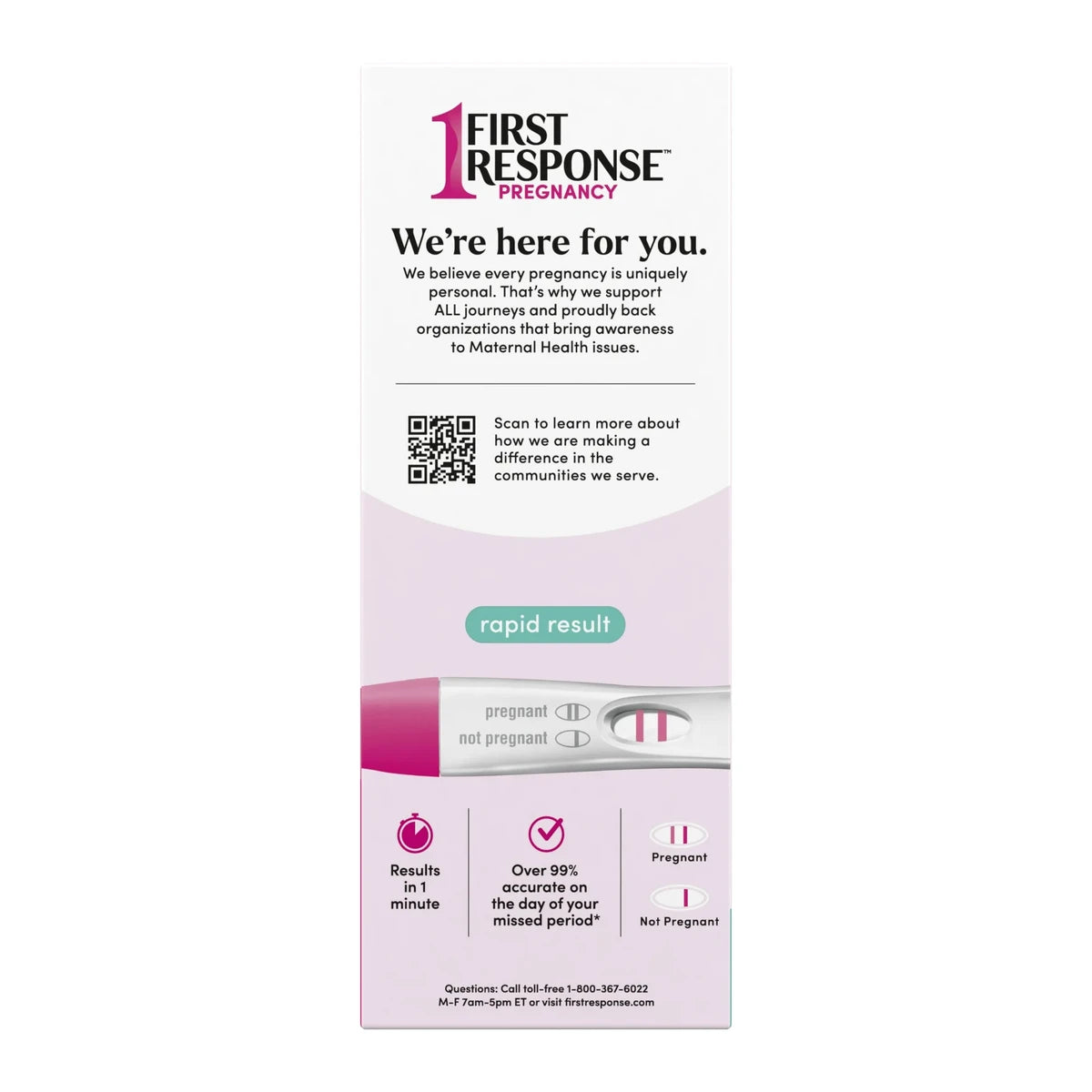 First Response Rapid Result Pregnancy Test Kit 1.6Oz (Pack of 12)